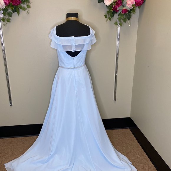 Morilee Sky Color Stunning Evening Gown In A Size 10 - Picture 4 of 6